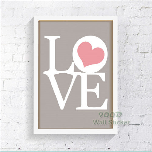 Love Quote Canvas Painting Poster, Wall Pictures For Living Room Home Decoration Print On Canvas, Frame not include FA062