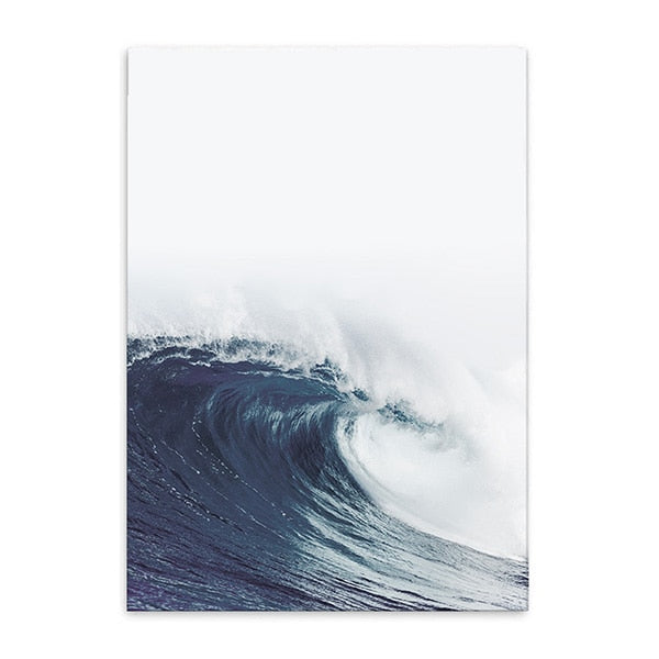 Seascape Poster Canvas Painting Sea Wave Wall Pictures For Living Room