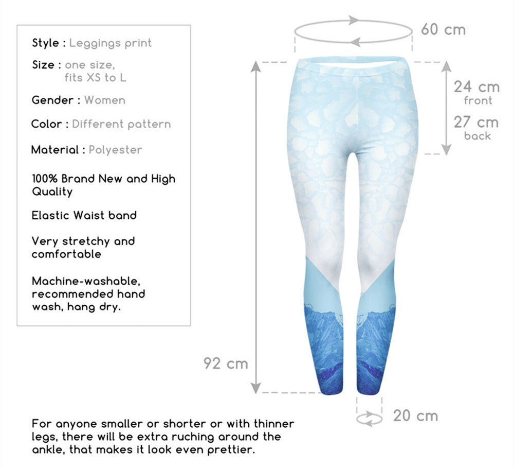 Legins Design Paradise Flowers Printed Leggins Women Leggings Trousers High Elasticity Casual