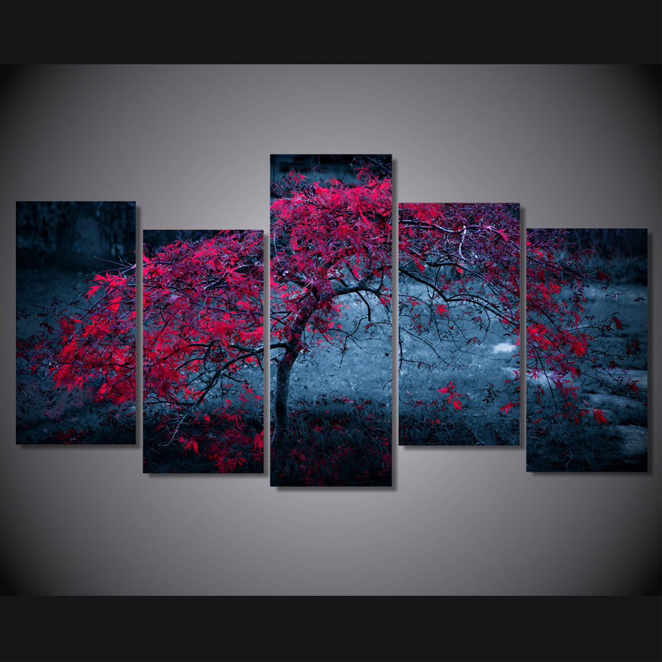 HD Printed tree  light purple autumn Painting Canvas Print room decor print poster picture canvas Free shipping/ny-4933