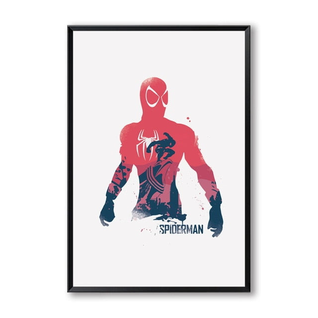 Poetry Movie Comics Superhero Werewolf Captain Spiderman A4 Canvas Painting Art Print