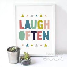Load image into Gallery viewer, Quote &quot; Laugh Often &quot; Canvas Print Painting Poster, Wall Pictures For Home Decoration, Frame not include FA030
