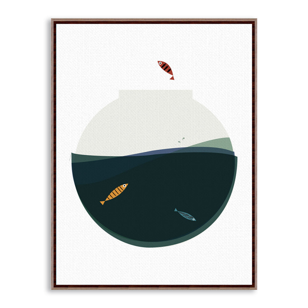 Vintage Retro Minimalist Kawaii Animals Cat Fish Art Print Poster Wall Picture Living Room Canvas Painting No Frame Home decor