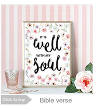 Load image into Gallery viewer, Bible Verse Canvas Art print Poster, Wall Decoration Nursery Bible Verse, Flowers Wall Picture CM028-2
