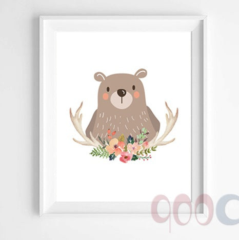 Cartoon Bear Canvas Art Print Poster, Wall Pictures for Home Decoration, Wall Decor FA238-2