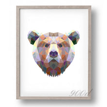 Load image into Gallery viewer, Triangle Bear Canvas Art Print Painting Poster,  Wall Pictures for Home Decoration, Home Decor FA386-2

