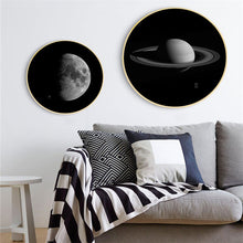 Load image into Gallery viewer, Star Moon Earth Nordic Canvas Painting Home Decor Wall Art Prints Posters Photography Black and White Picture for Living Room

