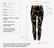 Load image into Gallery viewer, Elasticity Legging Women Clothing Gold Chains Printing Legins Sexy Fitness Pants Workout Leggings
